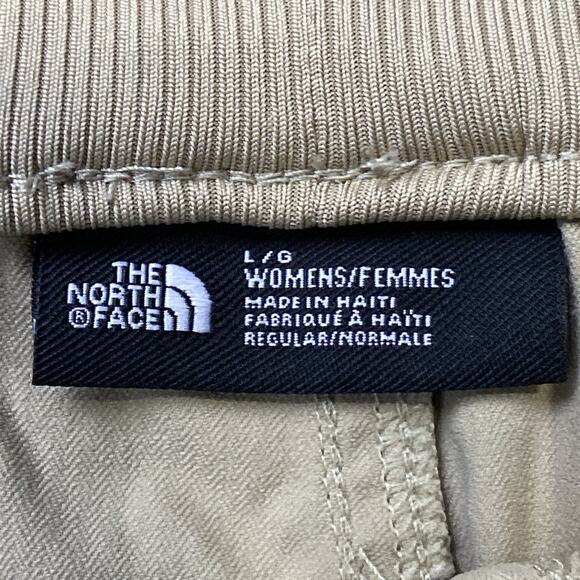North Face Shorts Women Sz L Brown Tan Pockets Drawstring Waist - Picture 3 of 12